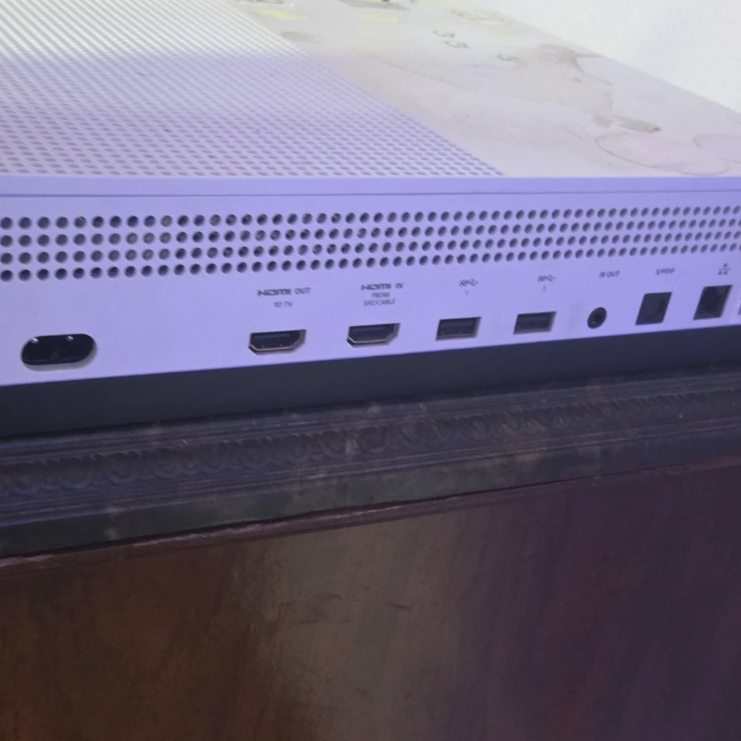 Microsoft Xbox One S White Home Console HDMI USB-A IR Out Optical Ethernet