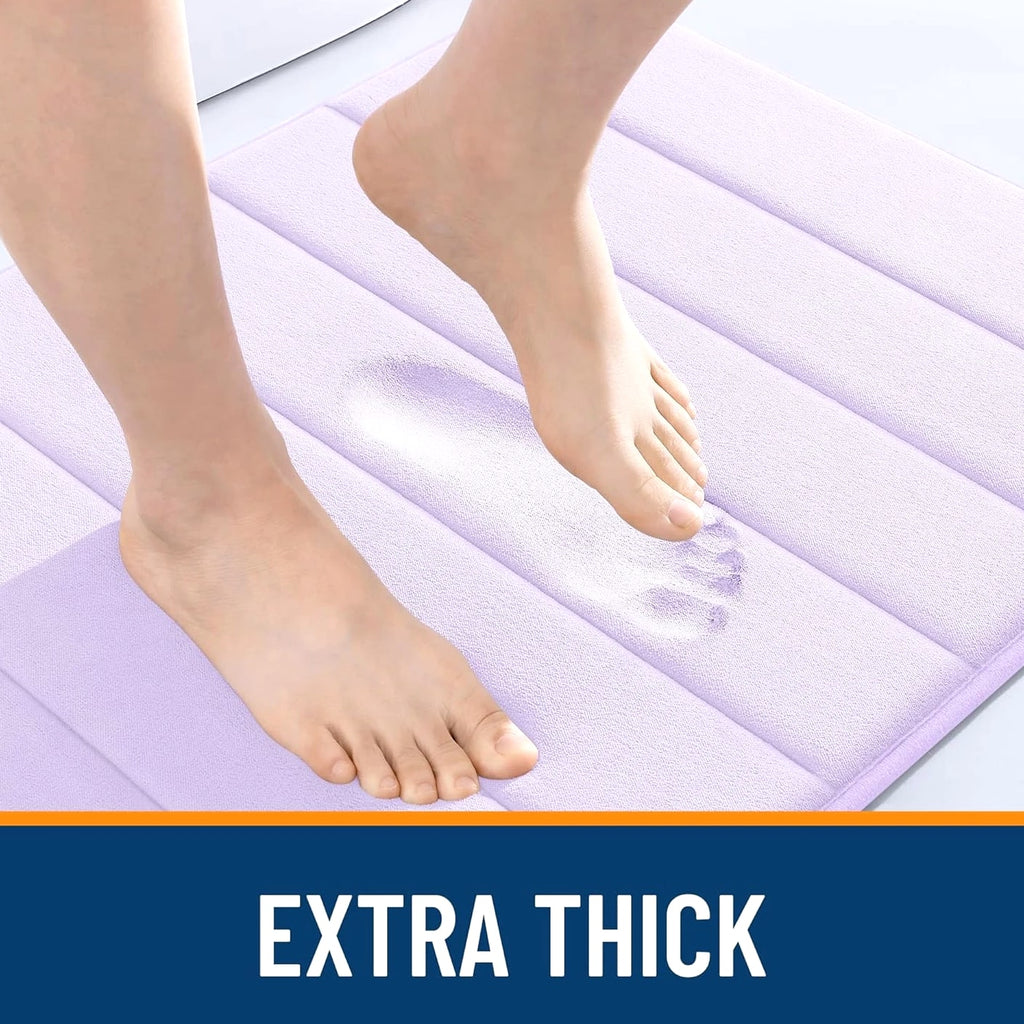 Memory Foam Bath Mat 30X20, Super Soft Absorbent Bathroom Rugs, Quick Dry, Machi