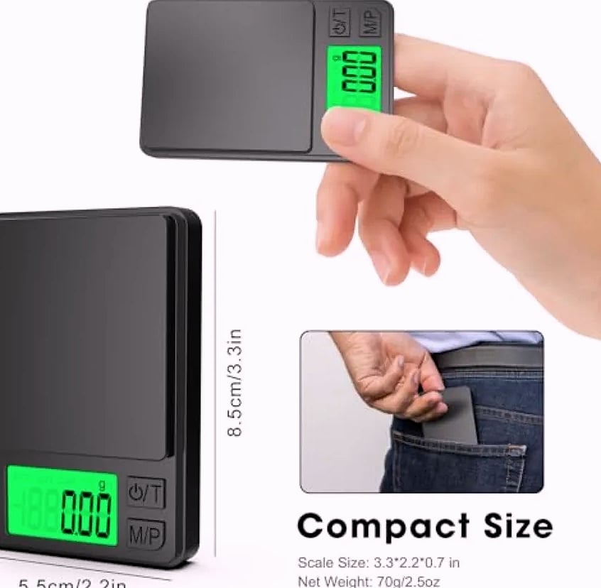 Pocket Digital Scale 1000g x 0.01g Precision Kitchen Weigh