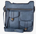 T Shirt & Jeans Women’s Tori Multi Pocket Crossbody Handbag, Blue
