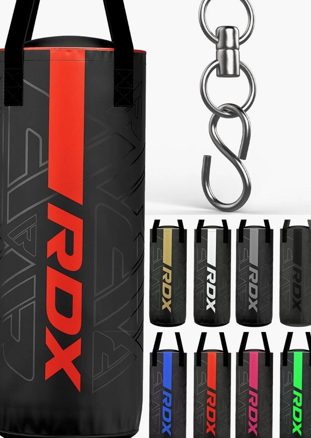 Hanging Punching Bag for Kids by RDX 2FT Leather Filled Punching Bag with Gloves