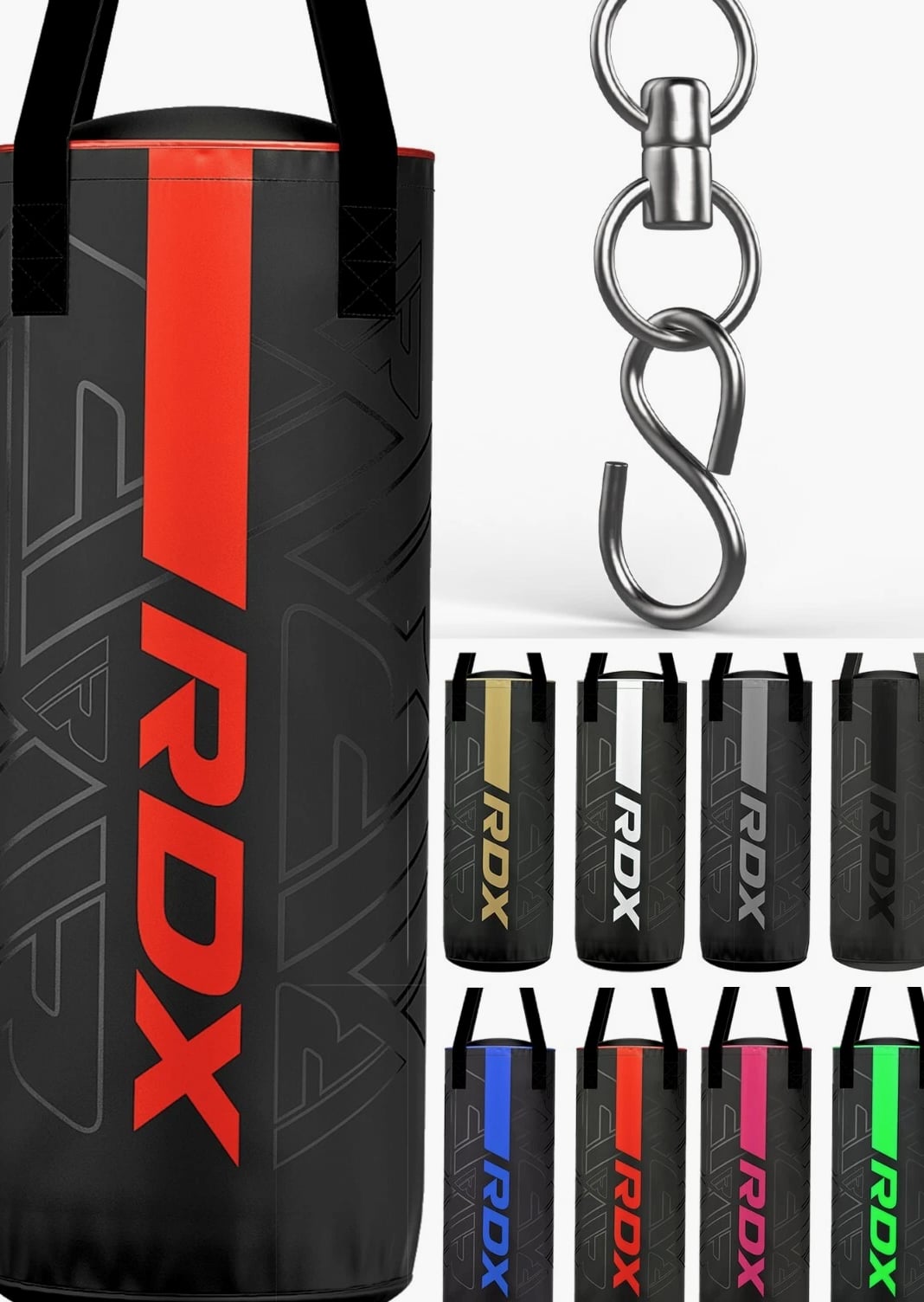 Hanging Punching Bag for Kids by RDX 2FT Leather Filled Punching Bag with Gloves