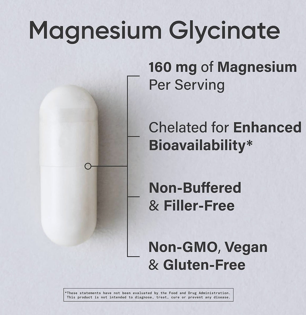 Sports Research Magnesium Glycinate 160mg Sleep Support