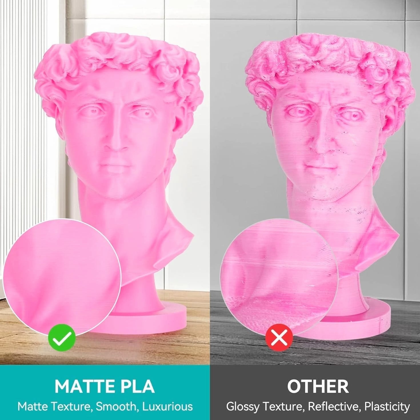 High-Quality 10KG PLA Filament 1.75mm - Matte Texture, 10 Colors, Easy Print