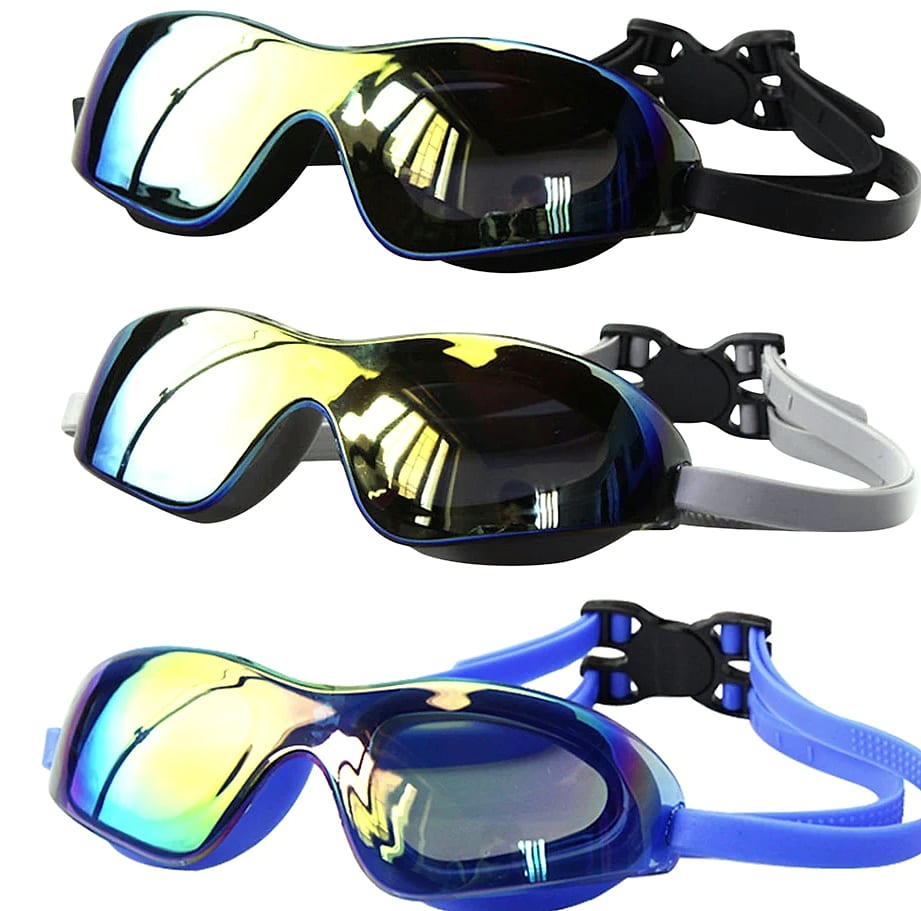 APWIKOGER Swimming Goggles Adjustable Anti-Fog Dive Glasses