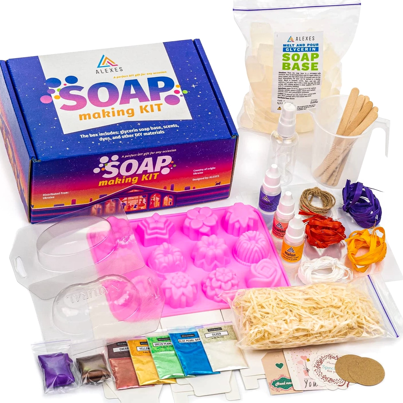 Soap Making Kit for Adults – Gift Natural Soap Making Supplies - Soap Kit...