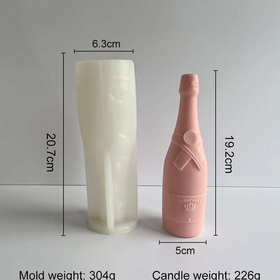 3D Candle Molds Silicone Pillar Soap Perfume Bottle DIY Wax Moulds Holiday Gift