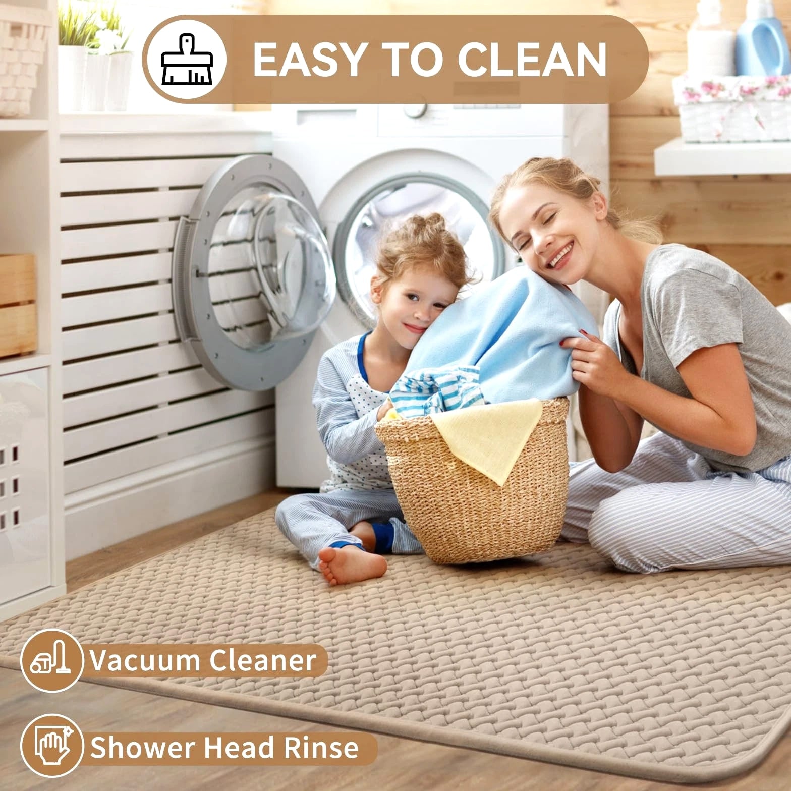 Bathroom Rugs Non Slip, Super Absorbent Quick Dry Bath Mats for Bathroom Floor