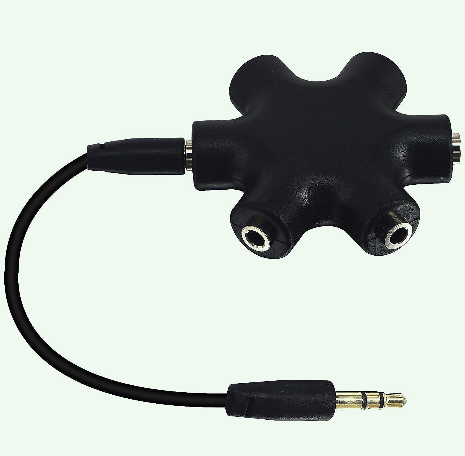 Onelinkmore 5-Jack 3.5mm Headphone Splitter Audio Adapter
