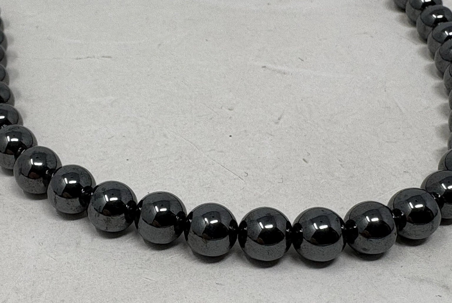 Hematite Beaded Necklace Jewellery Accessory (K1L) Vintage Grey Elegant