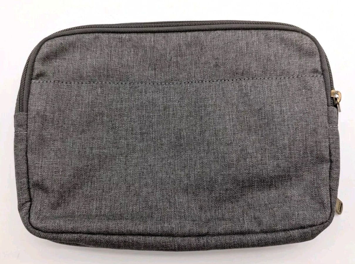 Fossil Travel Personal Organizer Bag Gray Electronics Gadgets 10" x 7" x 2" VGC