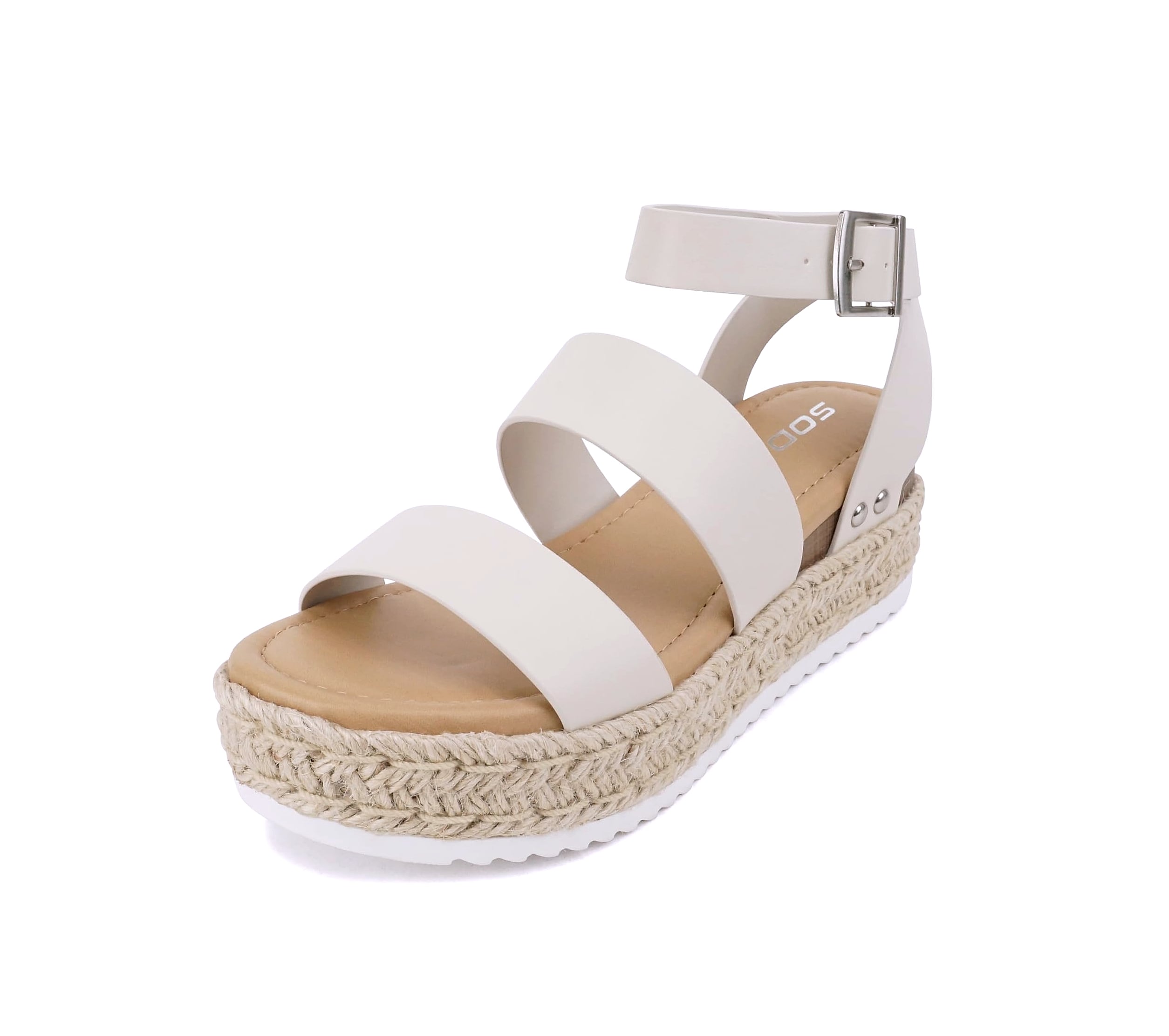 Soda Twice Women's Multi Strap Espadrille Wedge Sandal
