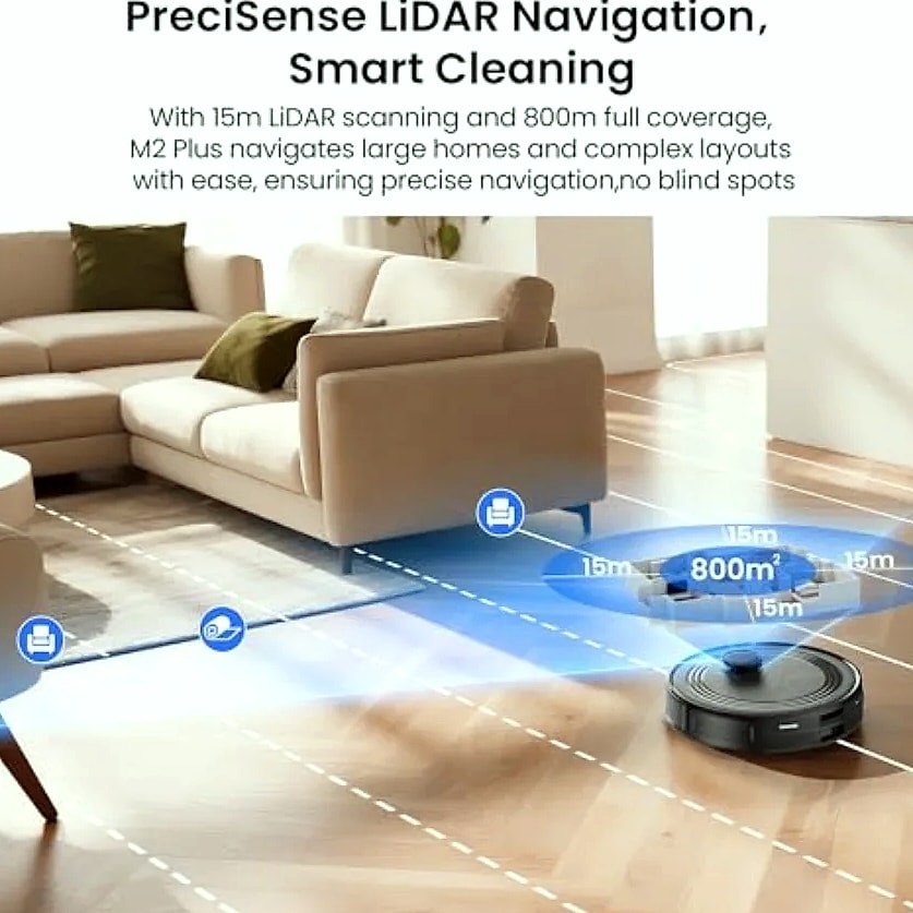 SHXI M2 Plus Robot Vacuum with 75-Day Self-Emptying Station