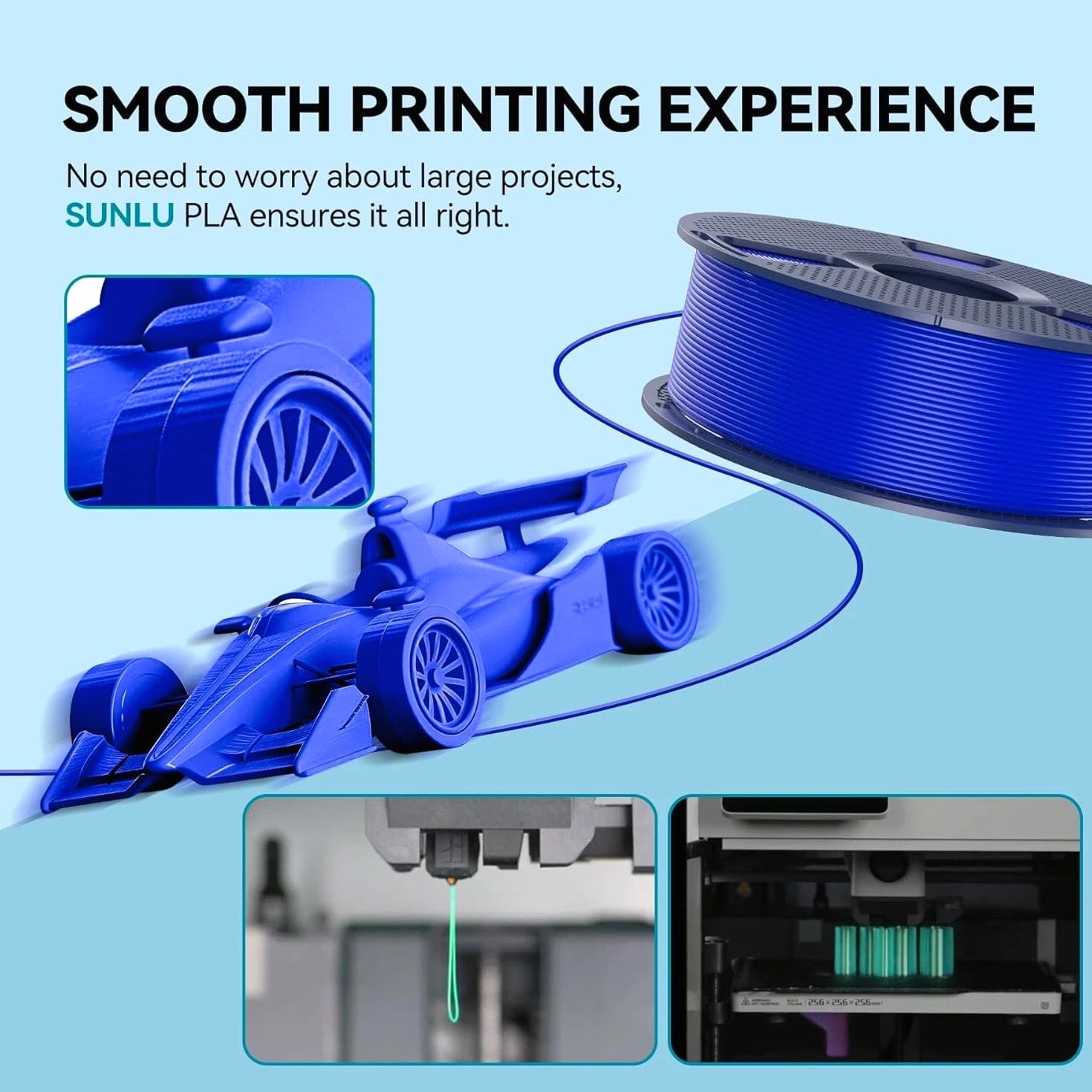 【Buy 5 Pay 3】SUNLU PLA PLA+ PETG SILK ABS ASA TPU 3D Printer Filament 1.75mm 1KG