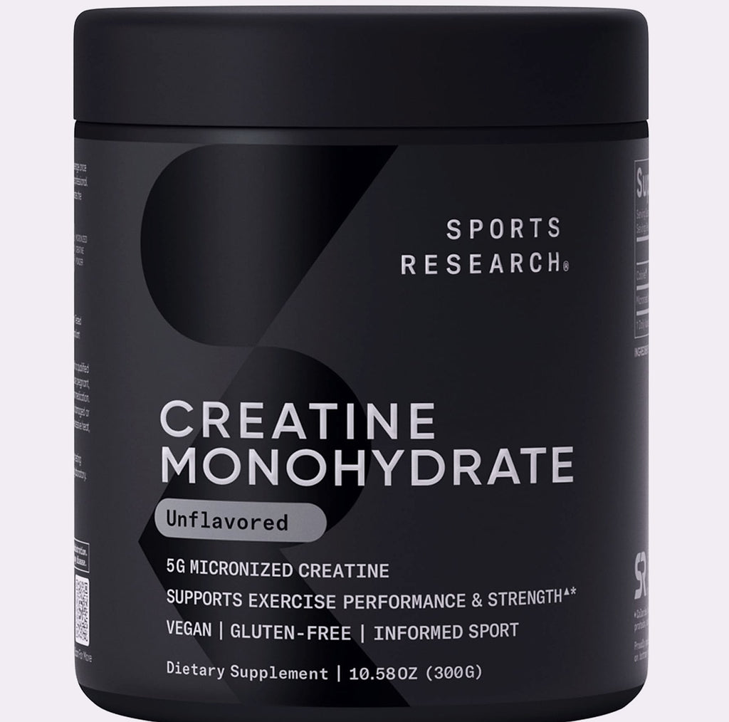 Sports Research Creatine Monohydrate 5g Powder for Strength