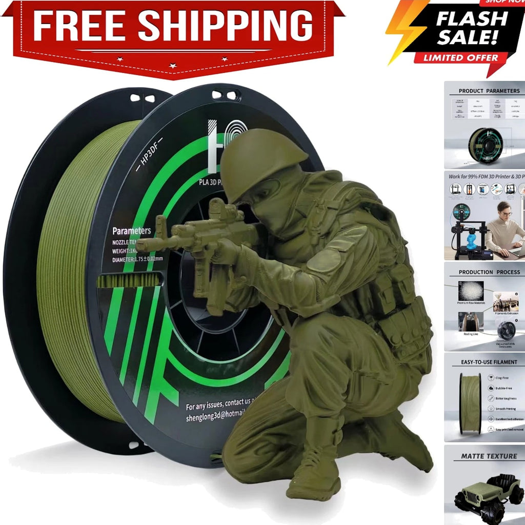 PLA Filament, Matte PLA, 3D Printer Filament, PLA Filament 1.75mm Dimensional...