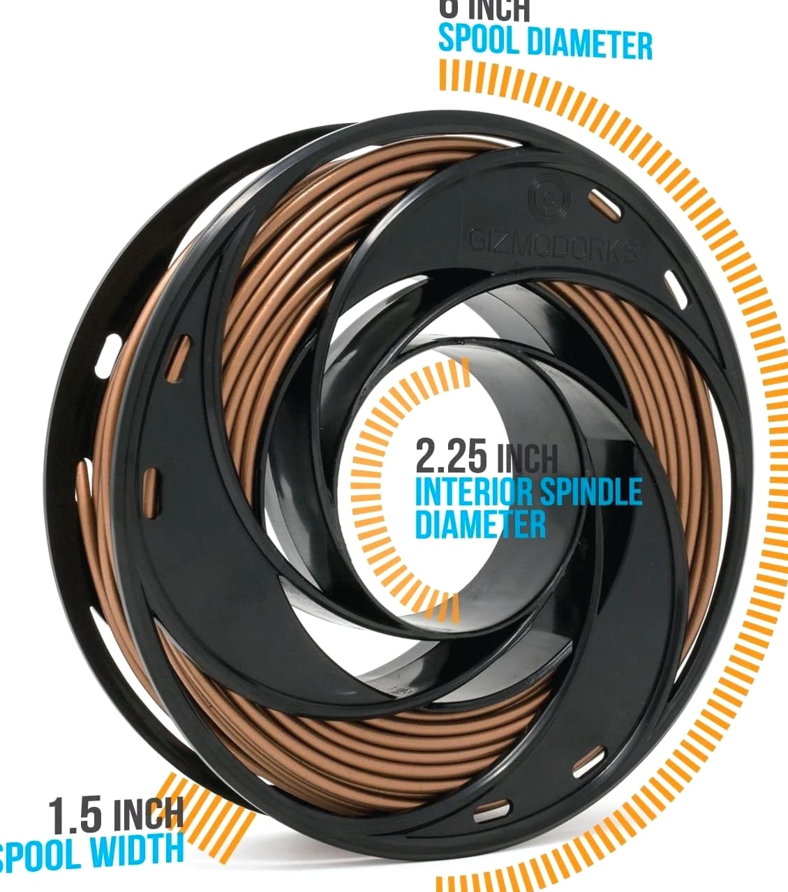 Flexible TPU 3D Printer Filament 1.75mm, 200g Yellow - High Elasticity