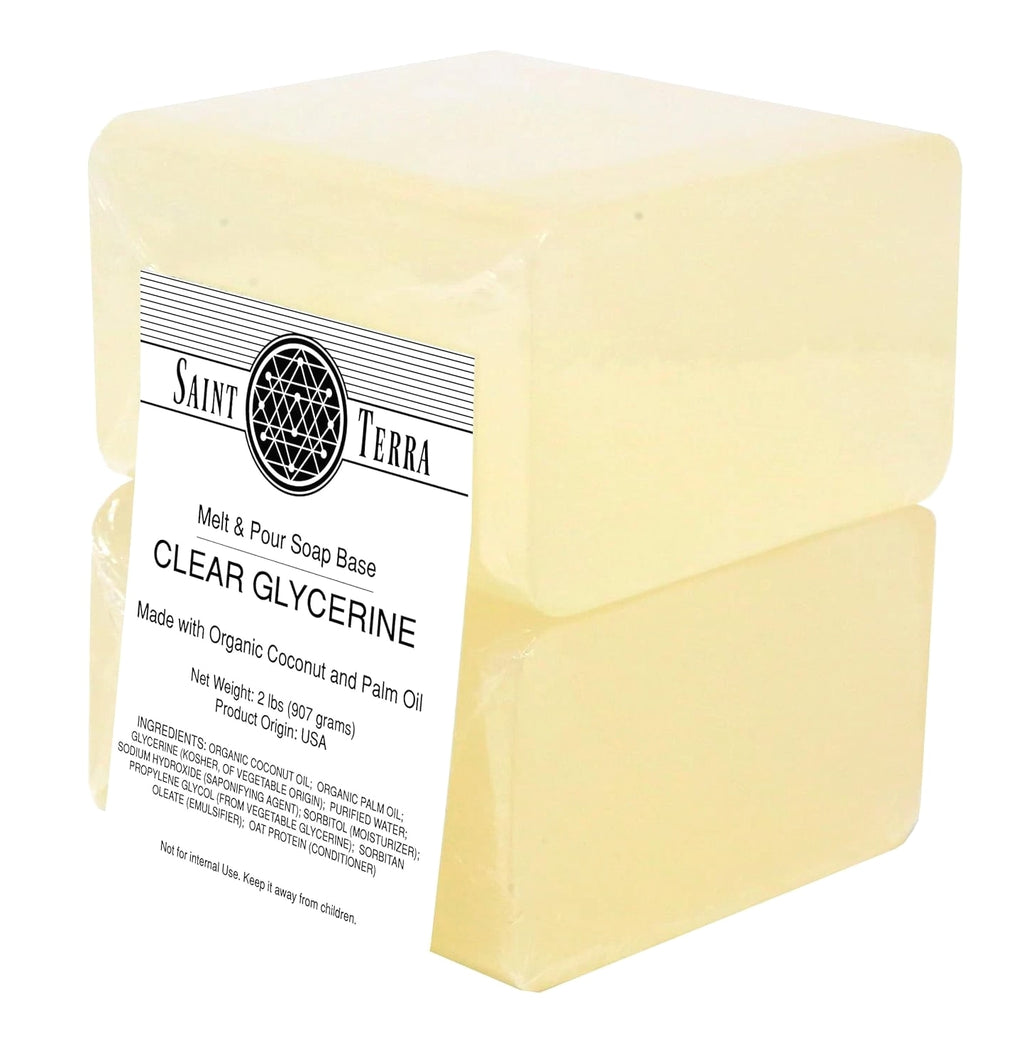 Organic Oil Clear Glycerine Melt & Pour Soap Base - 2 Pounds