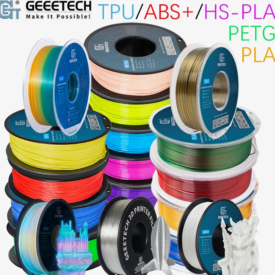 [BUY 6 GET 10] Geeetech 3D Printer Filament PLA/PETG/TPU/ABS+ 1.75mm 1KG Lot