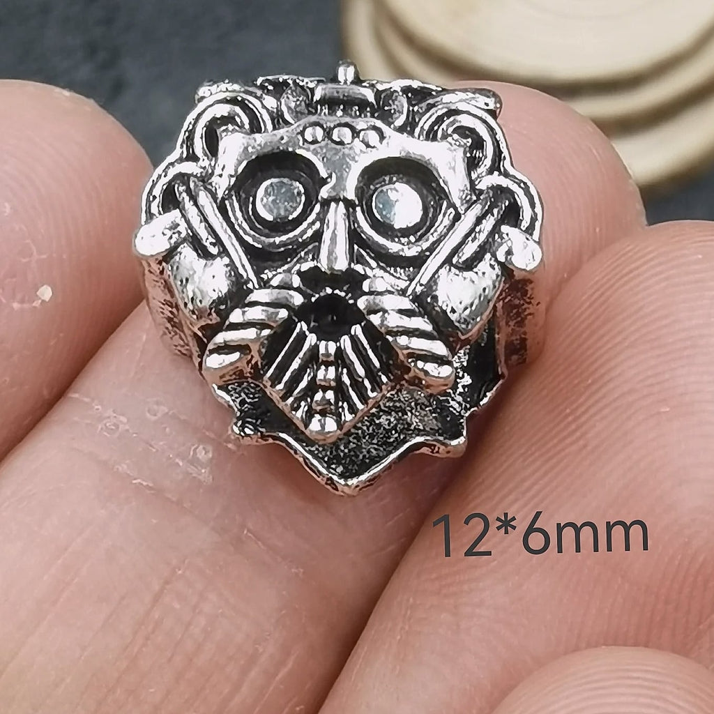 Nostalgia Viking Rune Bear Paw Beads Charms Hair Bead Set