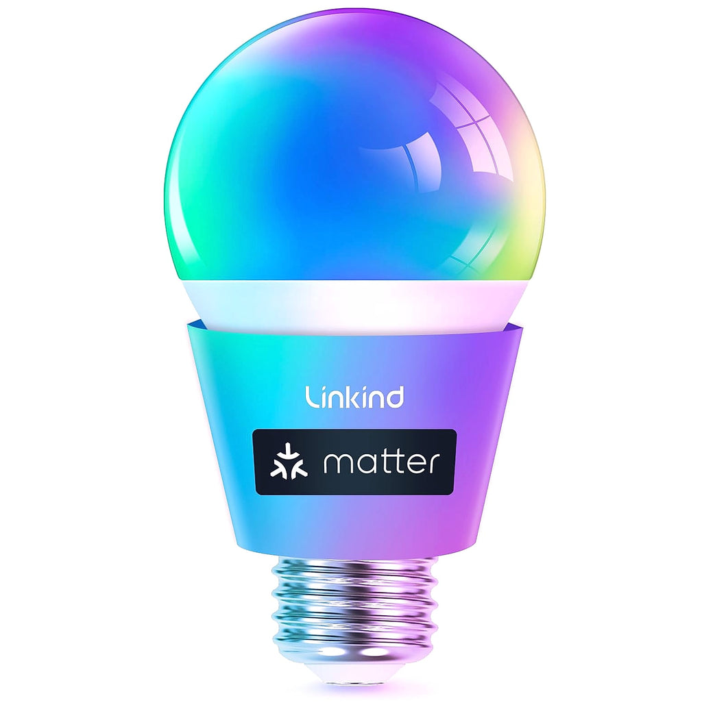 Linkind Matter Smart Light Bulb A19 E26 WiFi RGBTW 6-Pack