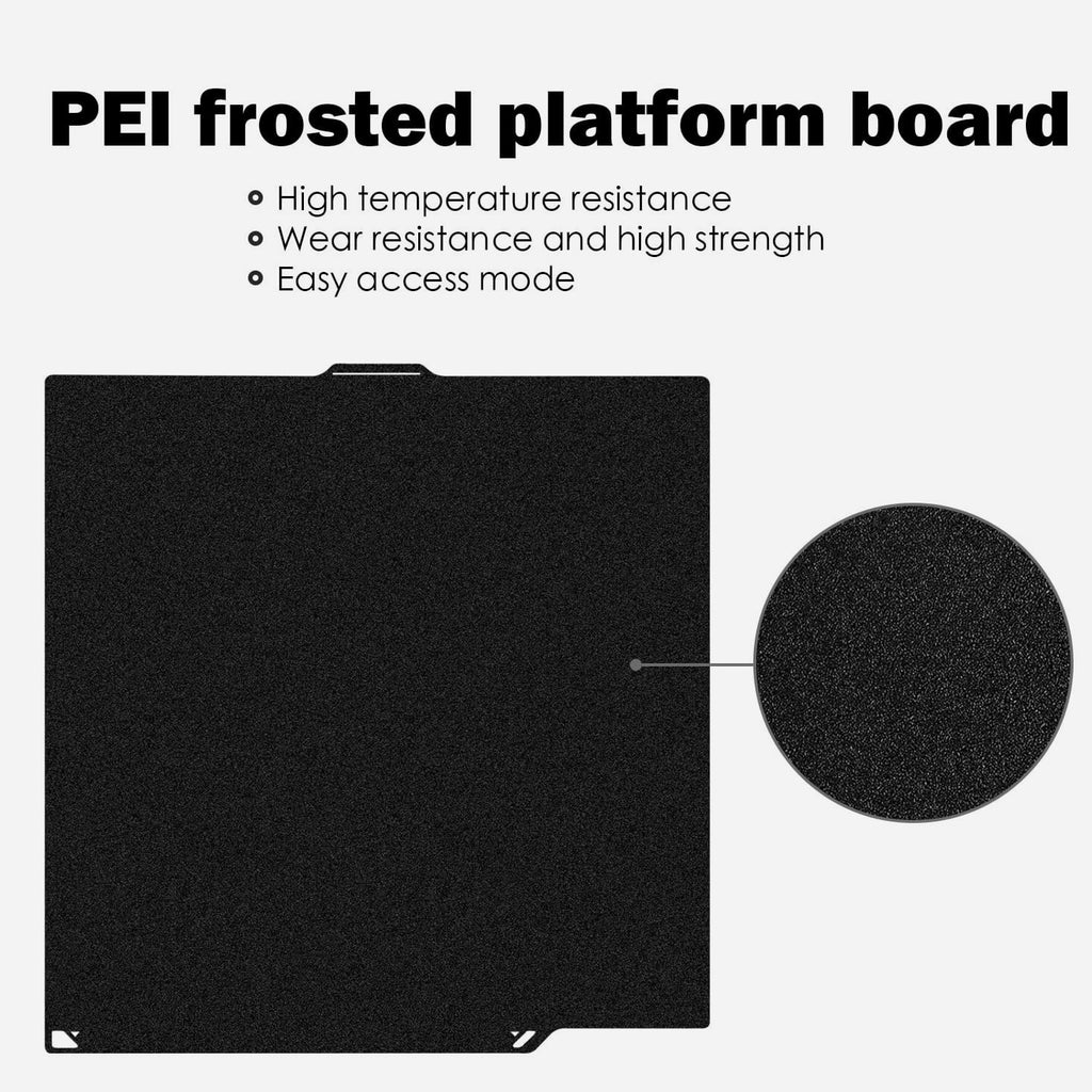Build Plate PEI for 3D Printer Textured Double Sided Heated Steel Sheet