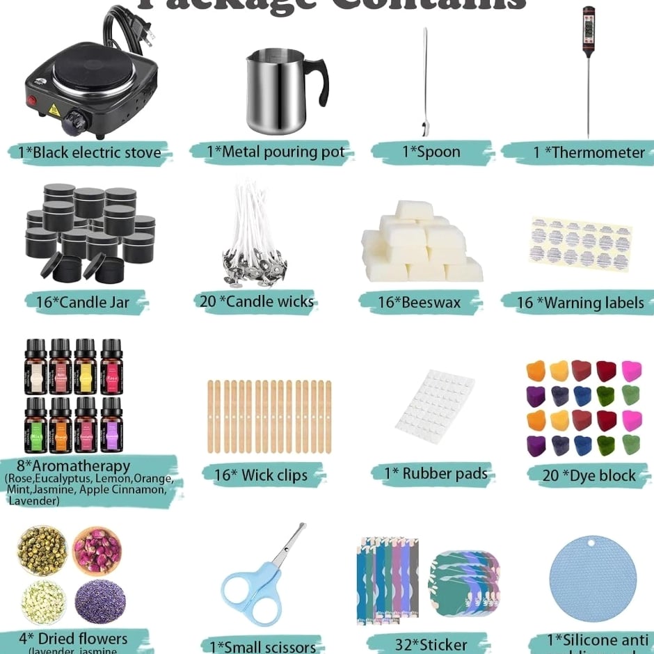 Complete Candle Making Kit for Adults & Beginners - DIY Arts and Crafts Supplies
