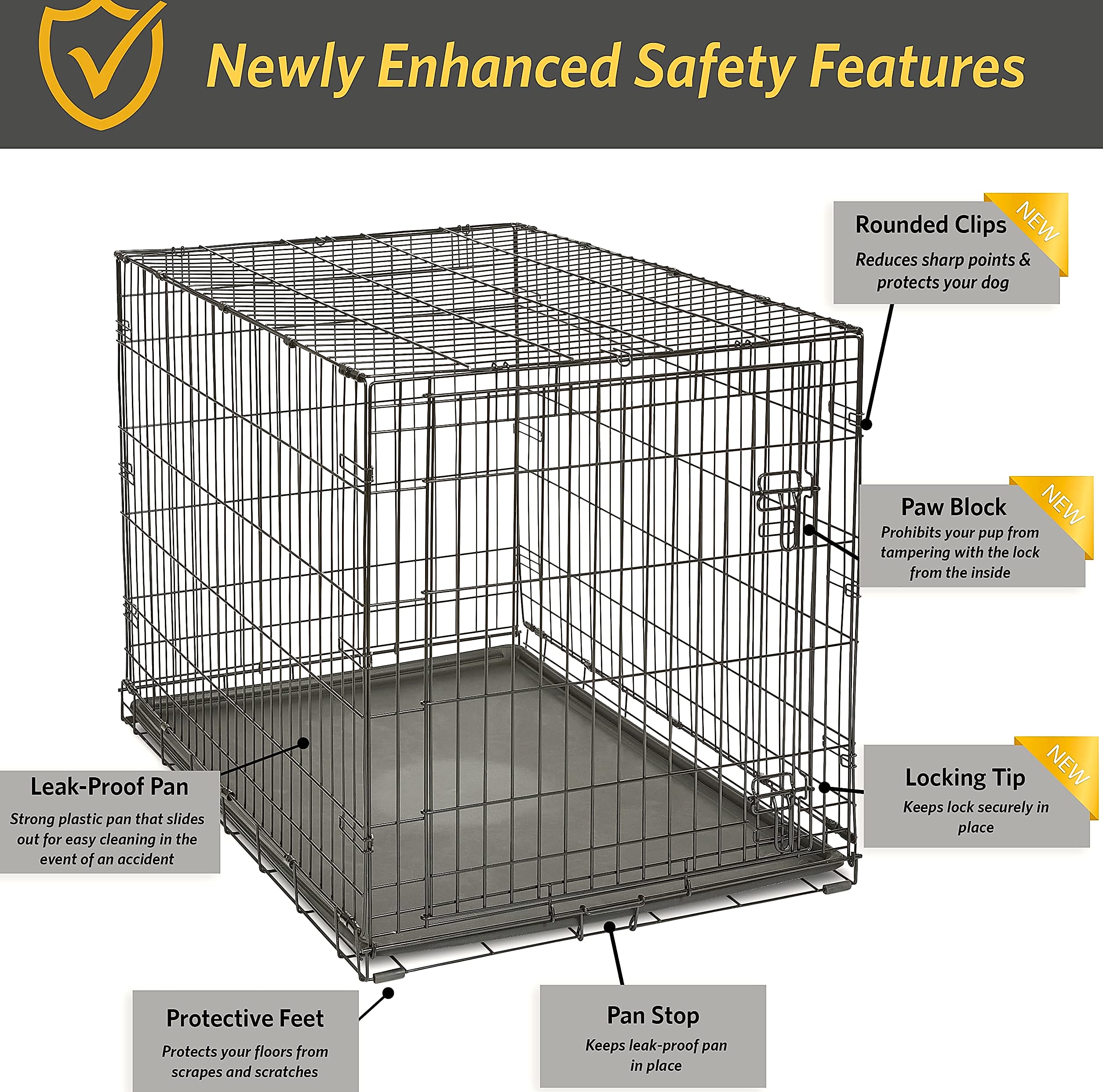 New World 42-Inch Dog Crate for Large Breeds, 71-90 lbs