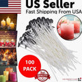 Candle Wicks 6 Inch Cotton Core Candle Making Supplies Pre-Tabbed 100 PCS