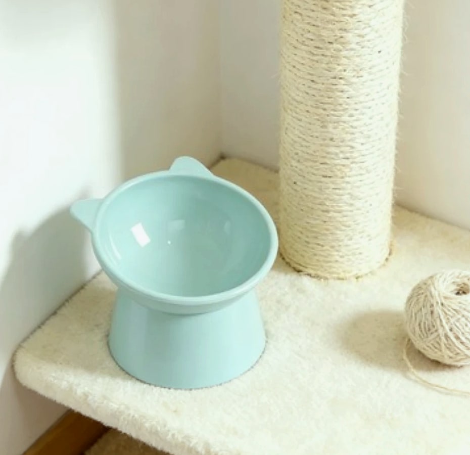 AEHOME Cat-Ear Elevated Pet Bowl Feeder for Cats