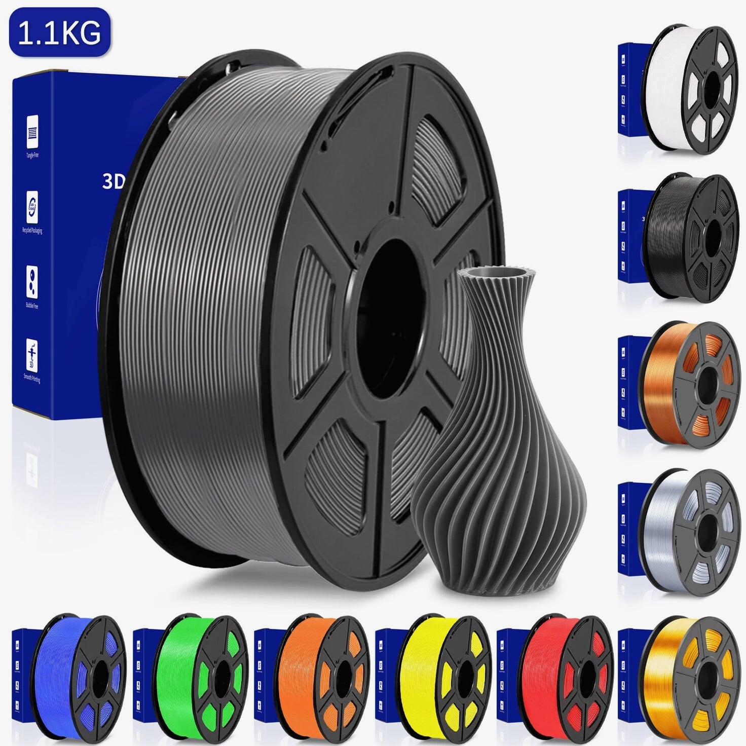 「BUY 6 PAY 4」 JAYO 1.1KG PLA+ PLA TPU SILK PETG 1.75MM 3D Printer Filament ABS