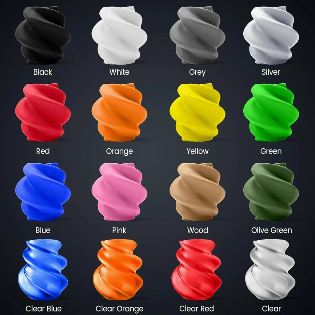 16 Color PLA Filament Bundle Multicolor, PLA 3D Printer Filament 1.75mm, Individual