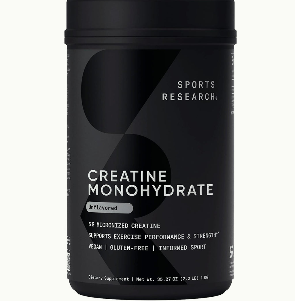 Sports Research Creatine Monohydrate 5g Powder for Strength
