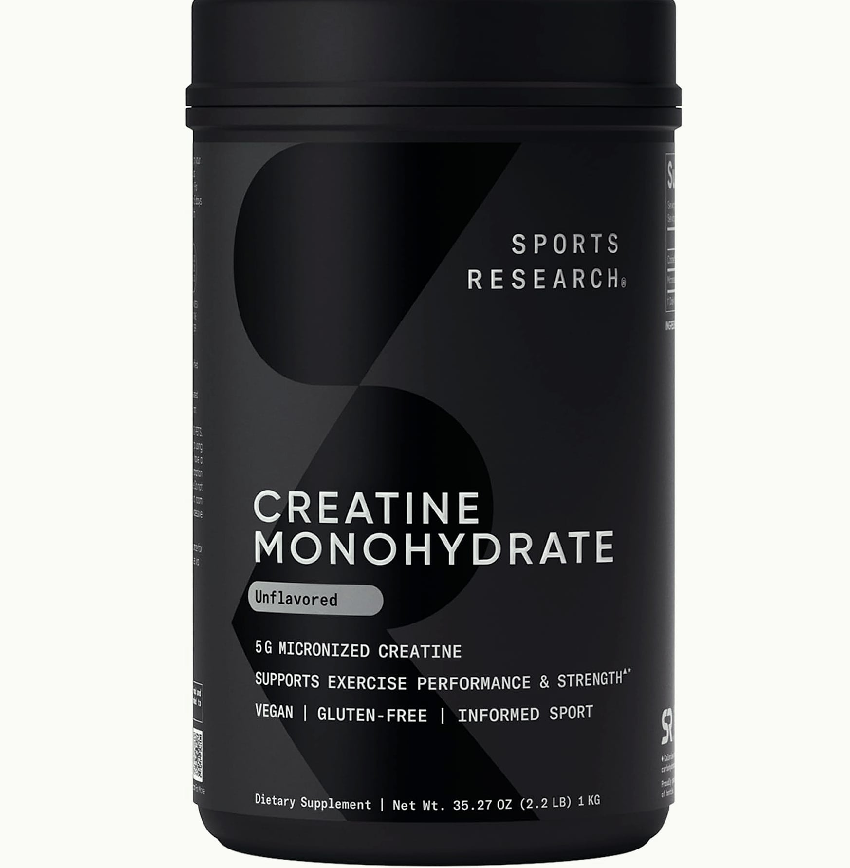 Sports Research Creatine Monohydrate 5g Powder for Strength