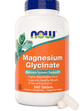 NOW Foods Magnesium Glycinate 240 Tablets for Muscle Support