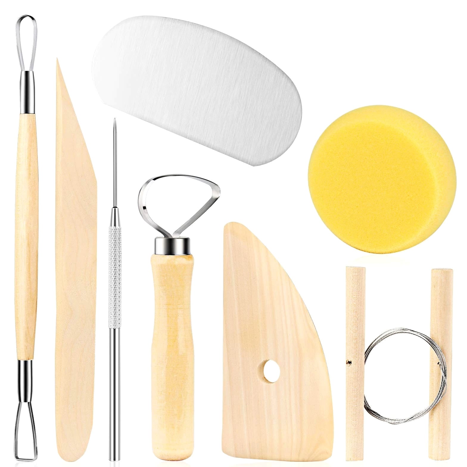 8 Pieces Pottery Clay Sculpting Tools Set For Beginners