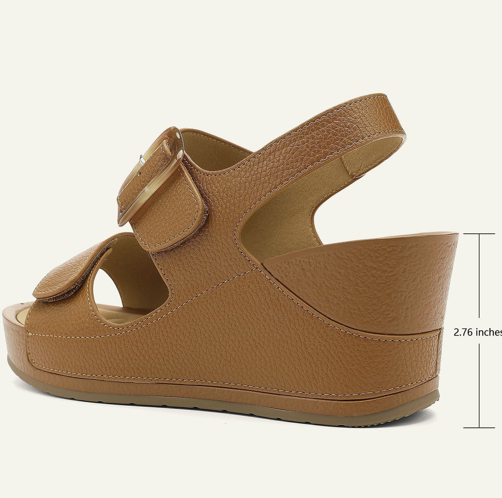 UBFEN Women's Wedge Platform Sandals Comfortable Summer Chunky Heel