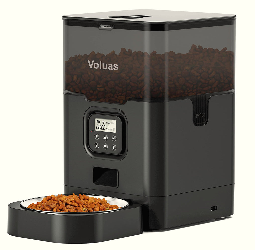 Voluas Automatic Cat Feeder with Voice Recorder and Portion Control