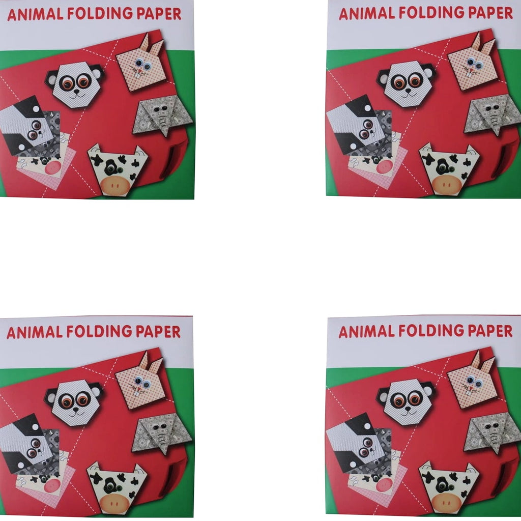 4 Sets Origami Folding Paper DIY Instructional Animal Craft Paper 4 Patterns