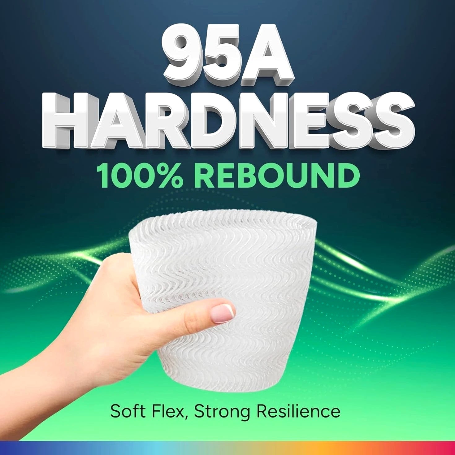 TPU Filament 1.75mm Flexible Roll, 95A Soft 3D Printer Filament, 1kg Spool