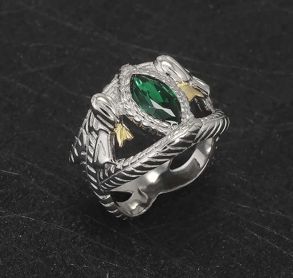 GQTorch 925 Sterling Silver Lord Ring of Barahir