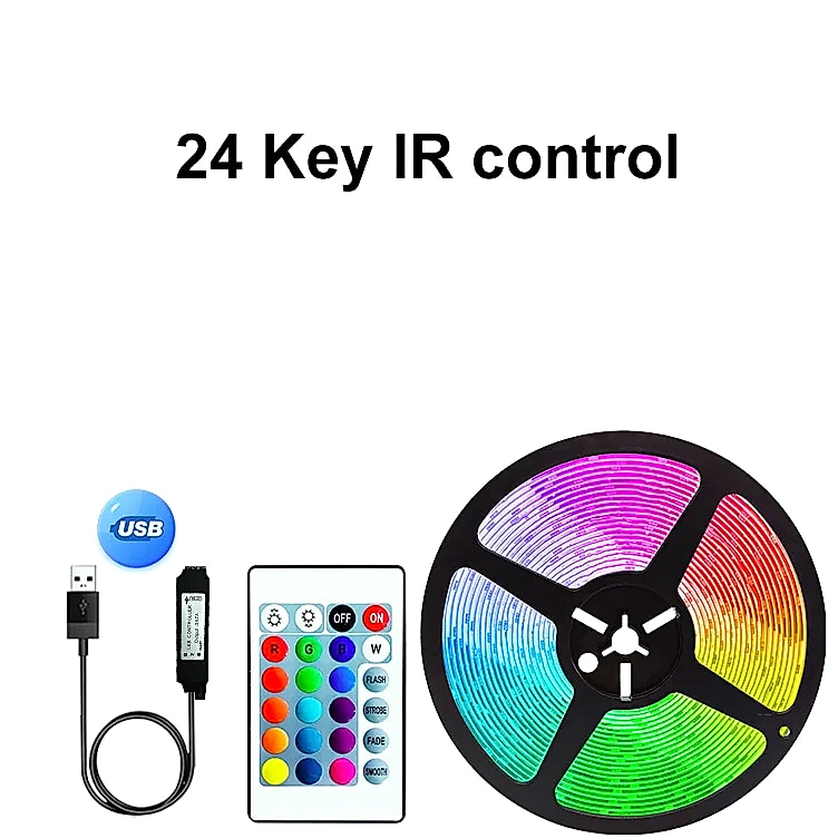 Adiodo USB LED Strip 5050 RGB Smart Light Bluetooth WiFi