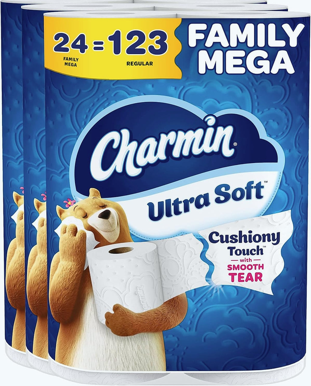 Charmin Ultra Soft Toilet Paper, 24 Family Mega Rolls, 267 Sheets