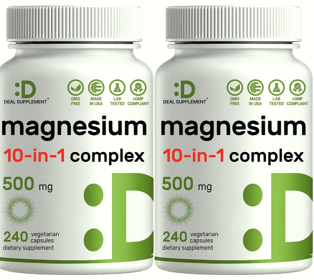 DEAL SUPPLEMENT Magnesium Complex 500mg, 240 Veggie Capsules