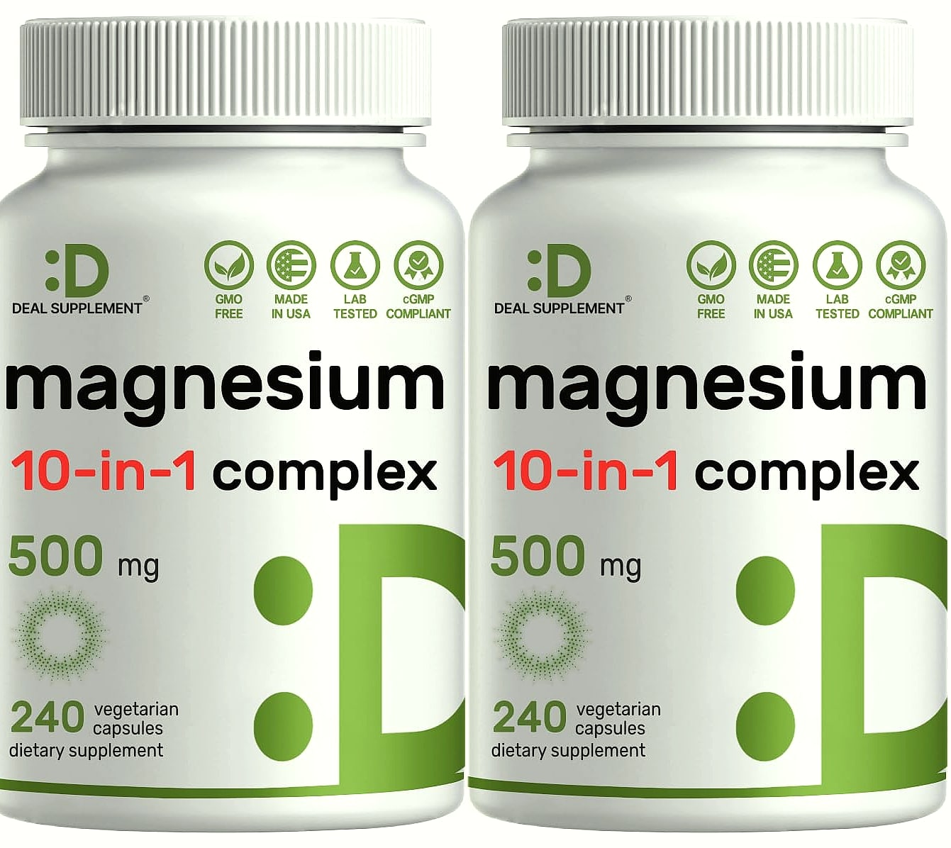 DEAL SUPPLEMENT Magnesium Complex 500mg, 240 Veggie Capsules