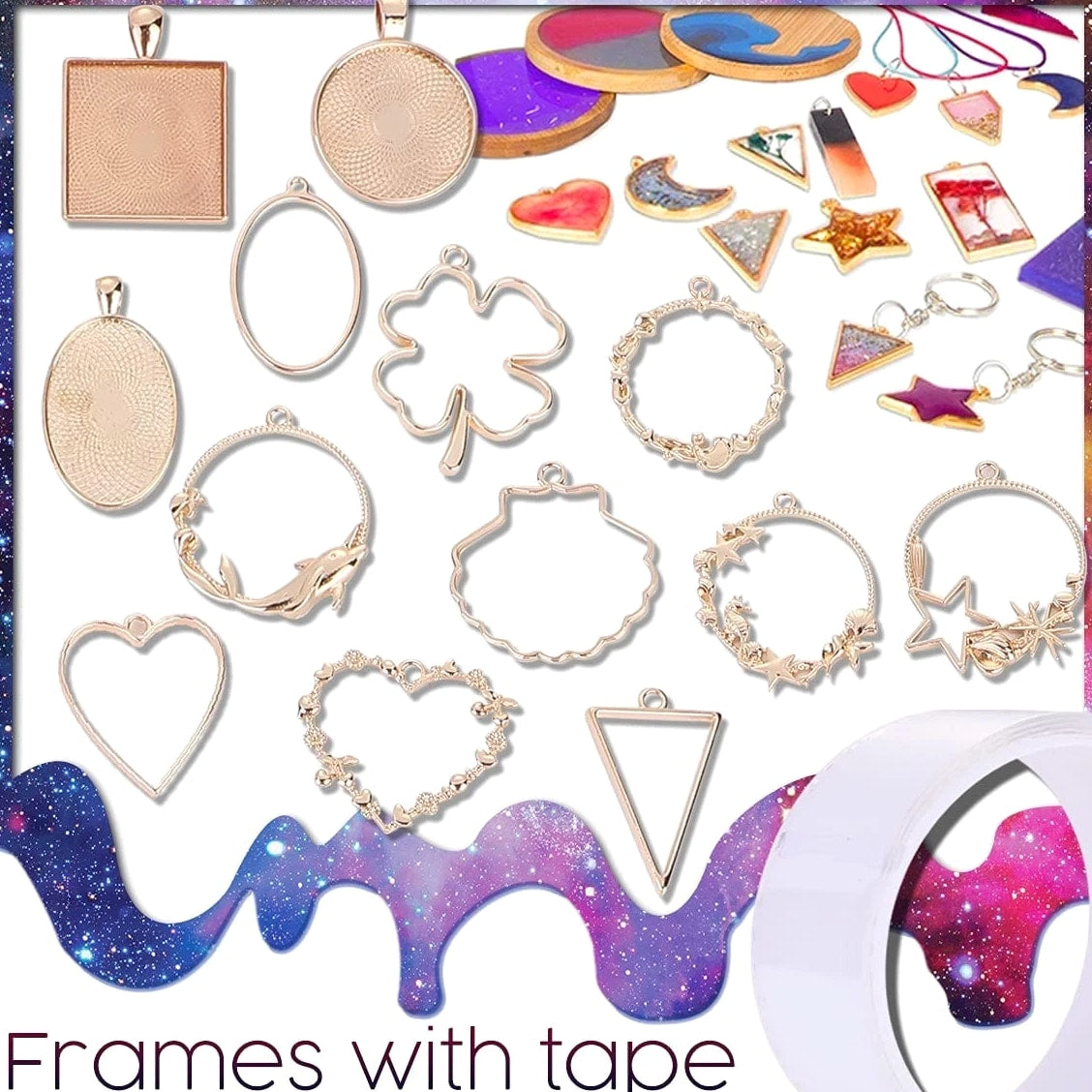 UV Resin Jewelry Making Kit with Silicone Molds UV Light,DIY Kits Jewelry Bra...