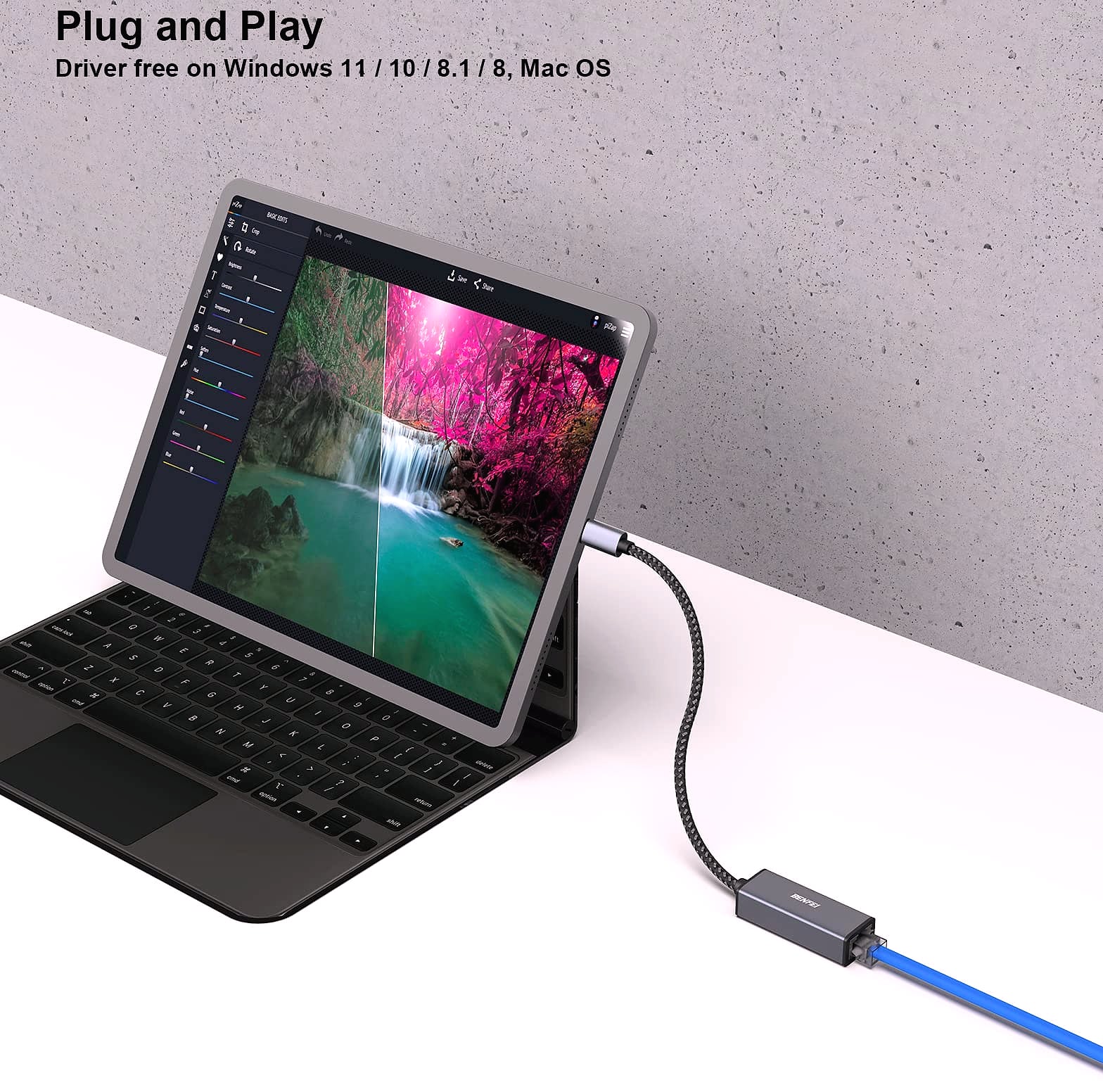 BENFEI USB-C to Ethernet Adapter, Gigabit RJ45