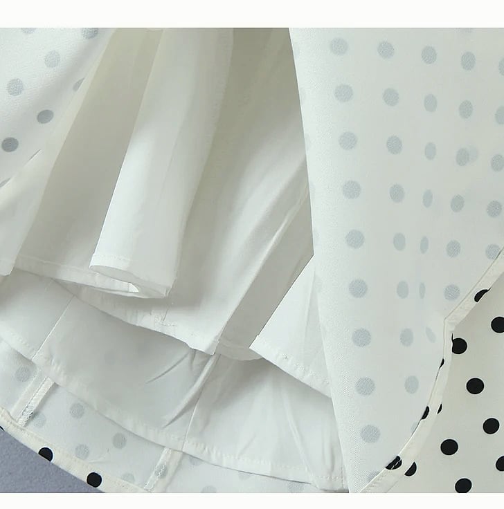 Yenkye French Style Polka Dot Halter Mini Dress
