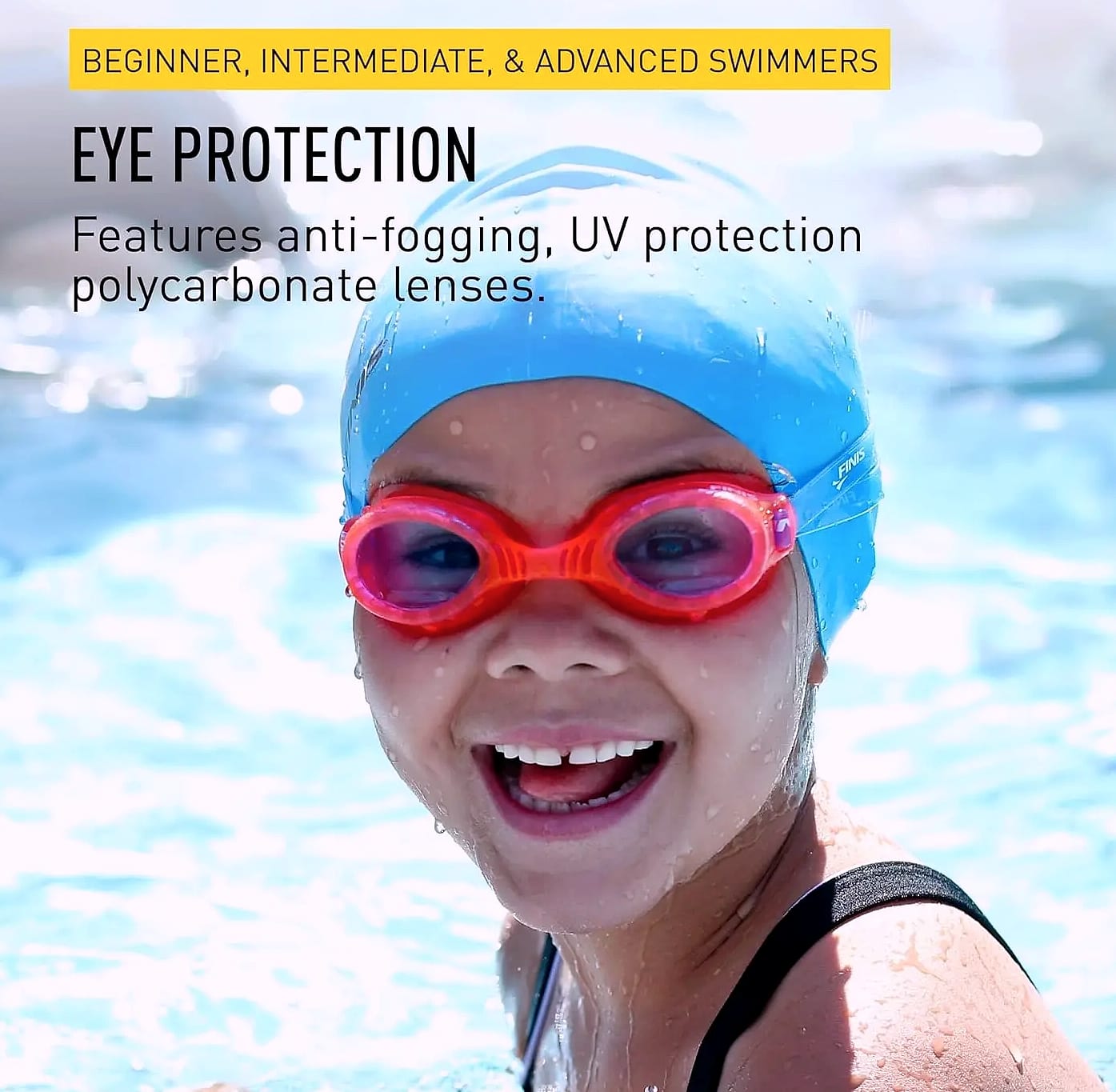 Kids Swim Goggles Ages 3-6, UV Protection & Anti-Fog