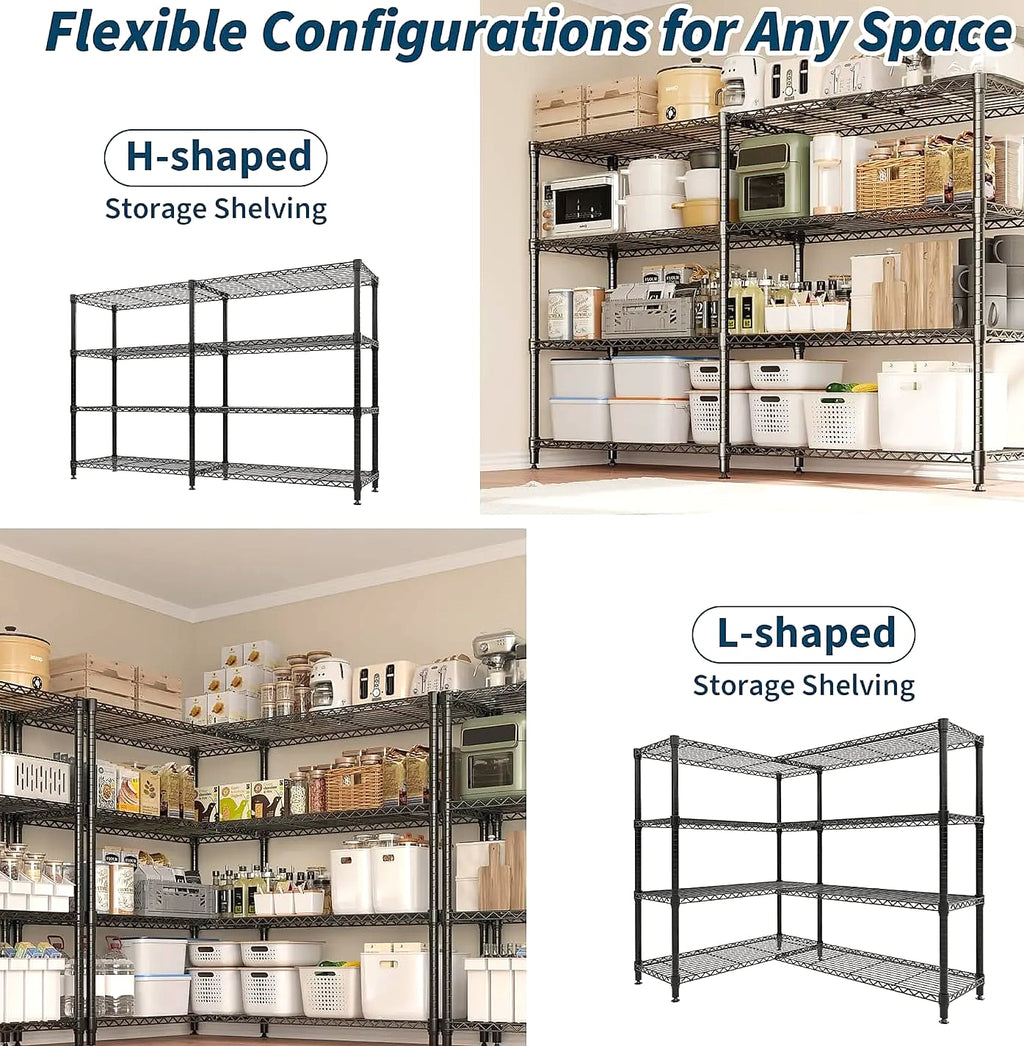 TWISTER.CK Heavy Duty Metal Shelving Unit 4/5 Tier